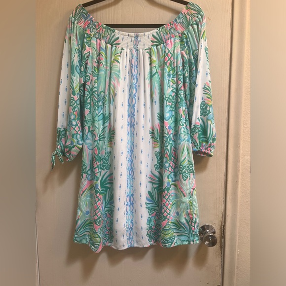 Lilly Pulitzer Jamielynn Off-Shoulder Dress (Sz. S) - Picture 2 of 7